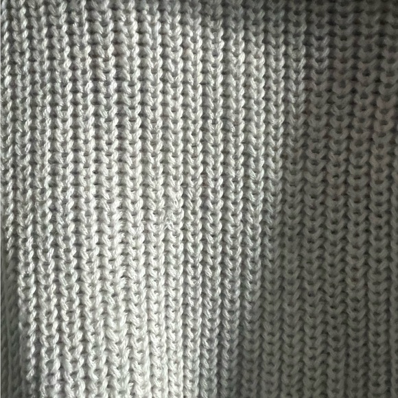 Skies Are Blue Light Gray Knit Sweater w Black Patches - Picture 3 of 6